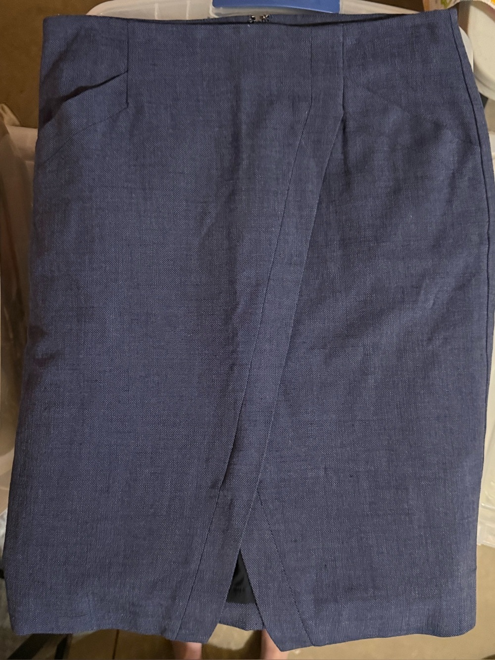 LOFT Faux Wrap Pencil Skirt with Pocket Detail